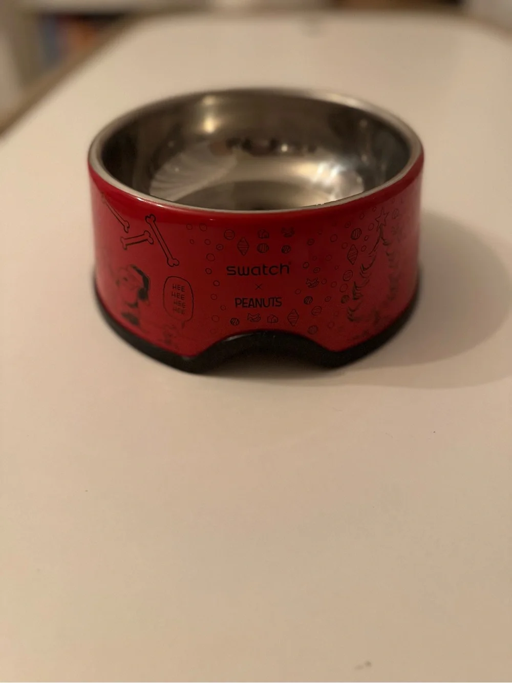 Swatch + Peanuts Snoopy Watch And Dog Bowl Limited Edition Holiday Set